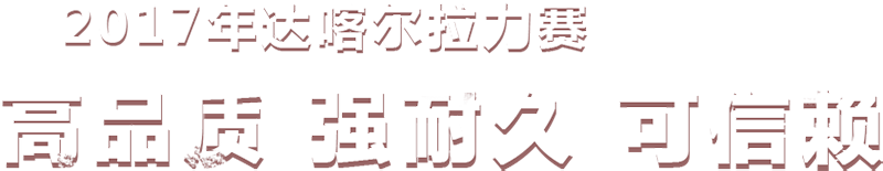 2017年达喀尔拉力赛 高品质 强耐久 可信赖